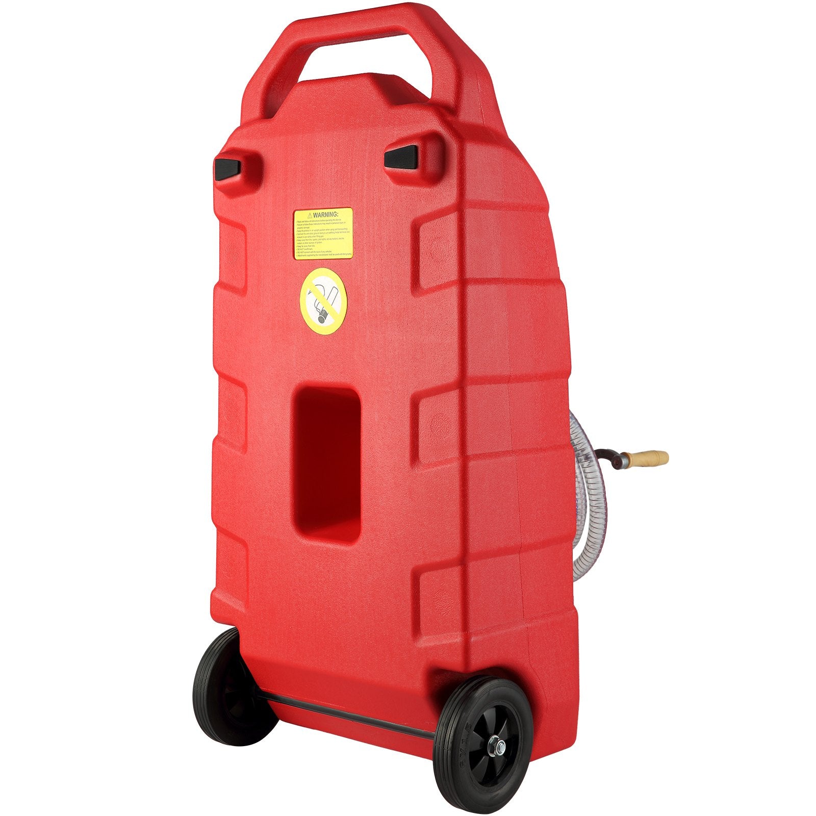 60.57L Fuel Caddy, 7.8 L/min, Portable Gas Storage Tank Container with Hand Pump Rubber Wheels, Fuel Transfer Storage Tank for Gasoline Diesel Machine Oil Car Mowers Tractor Boat Motorcycle