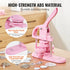 Button Maker, 1/1.25/2.28 inch(25/32/58mm) 3-IN-1 Pin Maker, 300pcs Button Parts, Button Maker Machine with Panda Magic Book, Ergonomic Arc Handle Punch Press Kit, For Children DIY Gifts, Pink