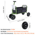 Beach Fishing Cart, 136kg Load Capacity, Foldable Fish and Marine Cart with Four 280mm Big Wheels Rubber Balloon Tires, Heavy-Duty Steel Pier Wagon Trolley with 8 Rod Holders for Picnic