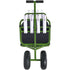 Beach Fishing Cart, 136kg Load Capacity, Foldable Fish and Marine Cart with Four 280mm Big Wheels Rubber Balloon Tires, Heavy-Duty Steel Pier Wagon Trolley with 8 Rod Holders for Picnic