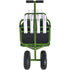 Beach Fishing Cart, 136kg Load Capacity, Foldable Fish and Marine Cart with Four 280mm Big Wheels Rubber Balloon Tires, Heavy-Duty Steel Pier Wagon Trolley with 8 Rod Holders for Picnic