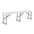 Plastic Folding Bench, 6 ft Portable Bench for Indoor/Outdoor Picnic Party Patio Camping Dining, Foldable Smooth HDPE Seat for Garden Soccer Multipurpose Entertaining Activities, 2 Pack, White
