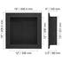 Tile-Ready Shower Niche 40.64x40.64cm Recessed Wall Shelf, Black Colour