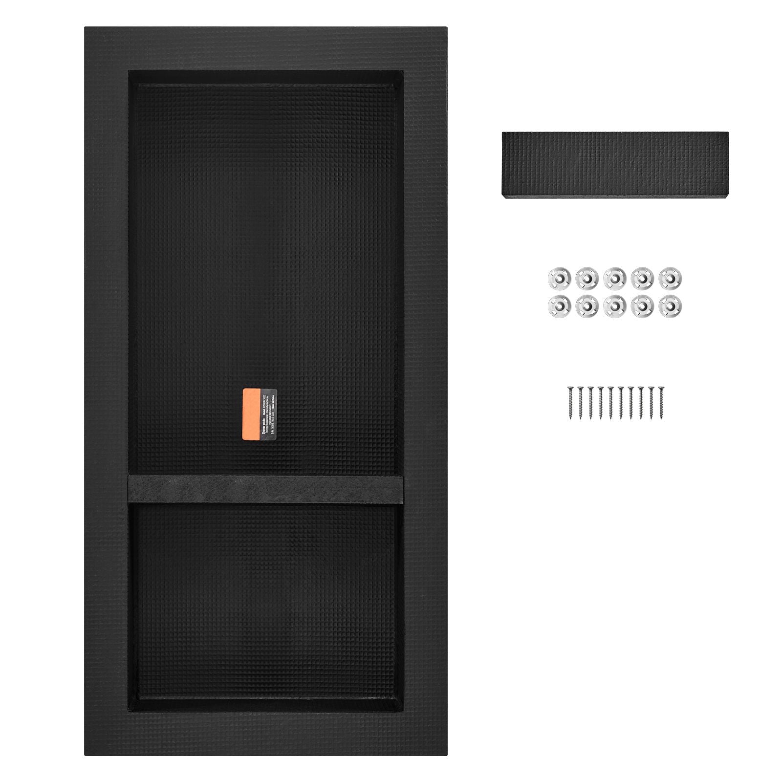 40x81cm Waterproof Shower Niche Wall Insert with Double Shelf Tile Ready Storage