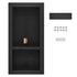 40x81cm Waterproof Shower Niche Wall Insert with Double Shelf Tile Ready Storage