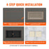 40x81cm Waterproof Shower Niche Wall Insert with Double Shelf Tile Ready Storage