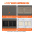 40.64x40.64cm Waterproof Shower Niche Triple Shelf Ready Tile Insert