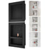 Shower Niche Ready for Tile 40.64x40.64cm & 40.64x50.8cm, Triple Shelf, Square Corners Wall-inserted Niche Recessed, Sealed Protection Modern Soap Storage Niche for Shower Bathroom, Black