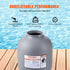 Sand Filter, 16-inch, 406.4mm, Up to 35 GPM Flow Rate, Above Inground Swimming Pool Sand Filter System with 7-Way Multi-Port Valve, Filter, Backwash, Rinse, Recirculate, Waste, Winter, Closed Functions