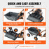 Dump Cart, Poly Garden Dump Cart with Easy to Assemble Steel Frame, Dump Wagon with 2-in-1 Convertible Handle, Utility Wheelbarrow 1500 lbs Capacity, 13 inch Tires