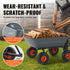 Dump Cart, Poly Garden Dump Cart with Easy to Assemble Steel Frame, Dump Wagon with 2-in-1 Convertible Handle, Utility Wheelbarrow 272kg/ 600lbs Capacity, 25.5cm/ 10 inch Tires