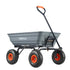 Dump Cart, Poly Garden Dump Cart with Easy to Assemble Steel Frame, Dump Wagon with 2-in-1 Convertible Handle, Utility Wheelbarrow 272kg/ 600lbs Capacity, 25.5cm/ 10 inch Tires