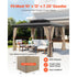 Gazebo Curtains Outdoor, 12' x 10' x 7.3' Gazebos, 4-Panel Sidewall Gazebo Privacy Curtains with Zippers, Outdoor Curtain Replacement for Patio Canopy, Only Curtain, Khaki