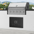 BBQ Access Door,762 x533 mm Double Outdoor Kitchen Door, Cold Plate Flush Mount Door, Wall Vertical Door with Handles and Ventss, for BBQ Island, Grilling Station, Outside Cabinet