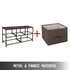 Dresser Storage Tower with 5 Fabric Drawer Steel Frame Storage Cabinet Bin Storage Organizer Unit Fabric Cube Dresser Chest Cabinet Coffee Wide (Coffee/Wide)