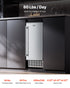 Undercounter Built-in Ice Maker, 80 Lbs/Day Under Counter Ice Maker Machine with Reversible Door Stainless Steel, Freestanding Ice Maker for Commercial Home Kitchen, Electric Drainage