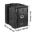 Insulated Food Pan Carrier, 82 Qt Hot Box for Catering, LLDPE Food Box Carrier w/ Double Buckles, Front Loading Food Warmer w/ Handles, Stackable End Loader for Restaurant, Canteen, etc. Black