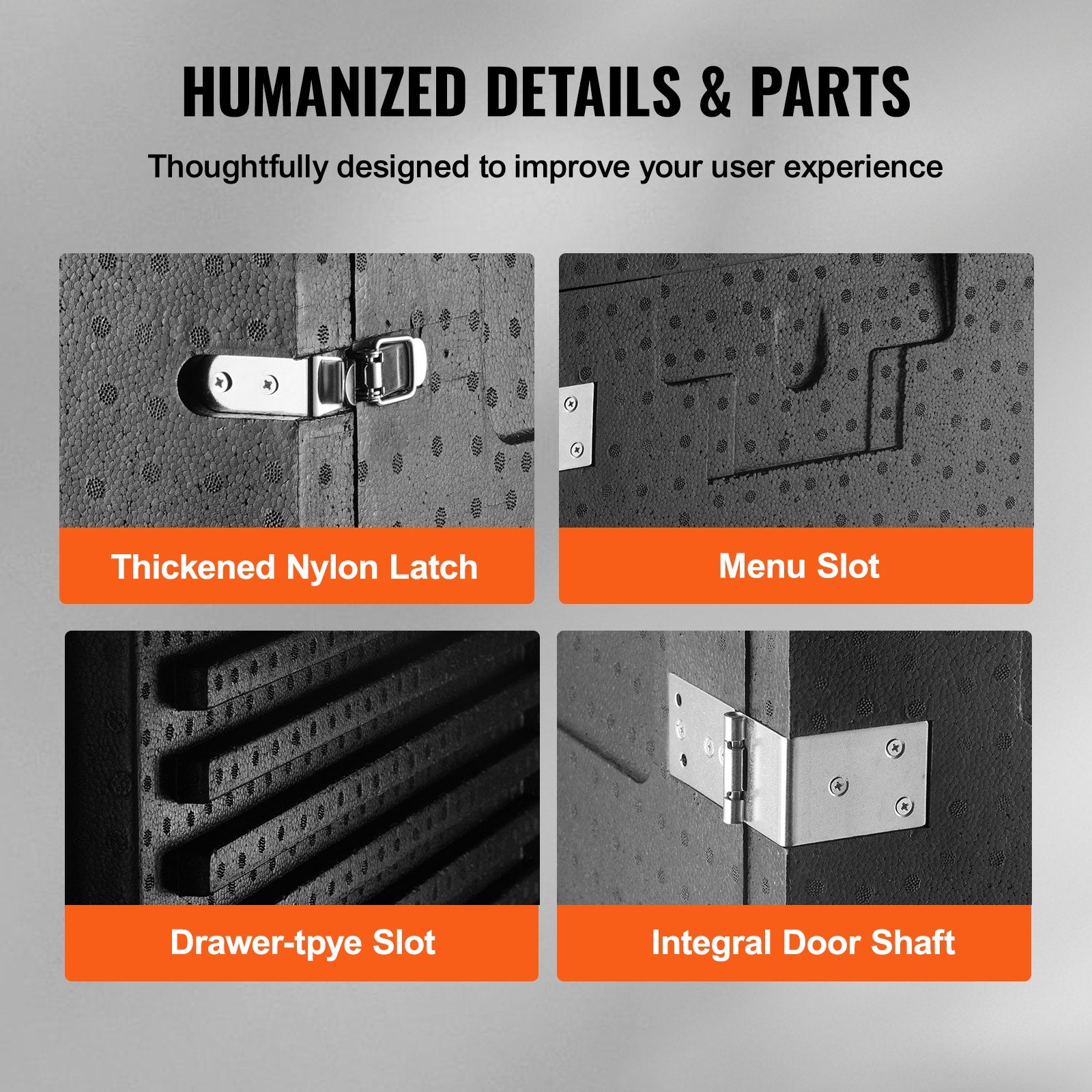 Insulated Food Pan Carrier, 90L Hot Box for Catering, LLDPE Food Box Carrier with Double Buckles, Front Loading Food Warmer for Restaurant, Canteen, etc.