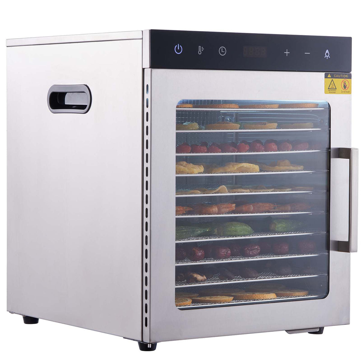 10 Trays Food Dehydrator Machine Stainless Steel 800W Jerky Fruit Drying