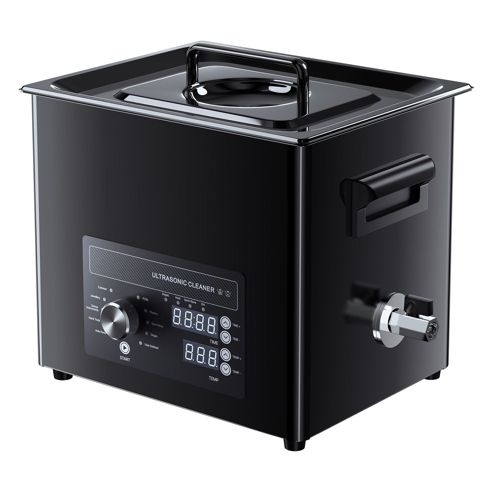 10L Ultrasonic Cleaner, Professional Ultrasonic Cleaner Machine with Knob Control, Stainless Steel Cleaning Machine with Basket and Cleaning Ball, for Watches, Razors, Jewelry, Coins and More