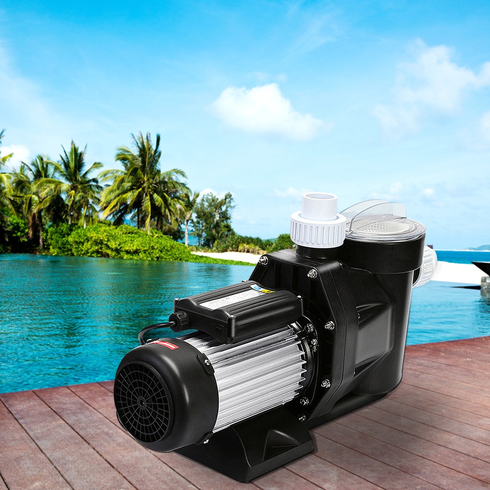 Swimming Pool Filter Pump 2.5HP, 1850W Swimming Pool Pump 148GPM, Single Speed Filter for Spa Water Circulation Above Ground Apply Swimming Pool, Bathtub