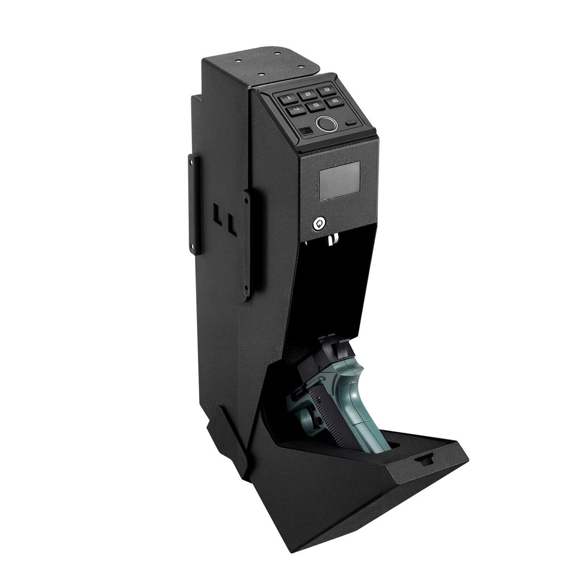 Fingerprint Handgun Safe with LCD Display LED Light & 3-Way Access