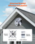 VEVOR 380 mm Gable Mount Fan 1300 CFM Attic Vent Fan with Adjustable Thermostat