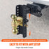 Adjustable Trailer Hitch 2in Receiver Drop Ball Mount 6350kg Tow Capacity
