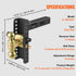 Adjustable Trailer Hitch 2in Receiver Drop Ball Mount 6350kg Tow Capacity
