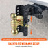 Adjustable Trailer Hitch Ball Mount 2 Inch Receiver 14000 lb Tow Capacity