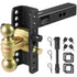 Adjustable Trailer Hitch Ball Mount 2 Inch Receiver 14000 lb Tow Capacity