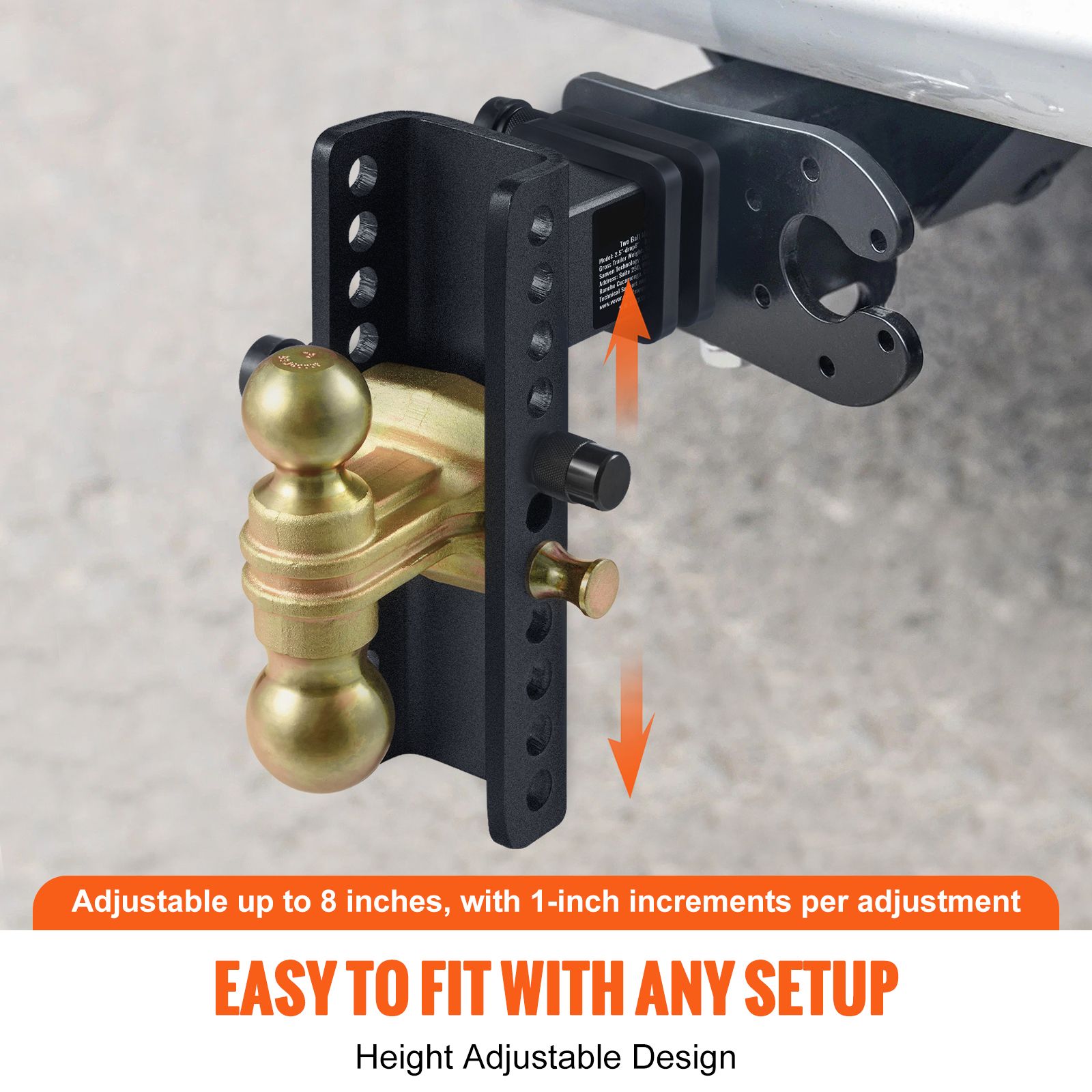 Adjustable Trailer Hitch 2.5