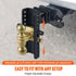 Adjustable Trailer Hitch 2.5" Receiver 14500lbs Tow Ball Mount 8" Drop/Rise