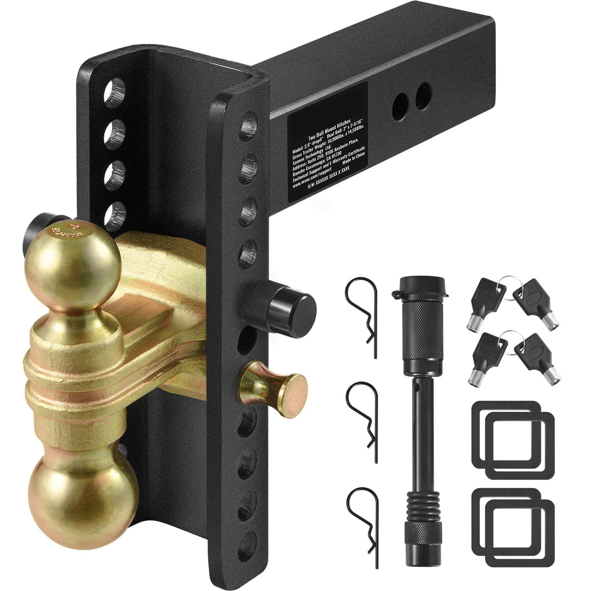 Adjustable Trailer Hitch 2.5