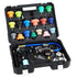 Coolant Pressure Tester Kit, 47Pcs Radiator Vacuum Refill Kit with 3 Metal Adapters, Universal Fit, Automotive Cooling System Pressure Tester Tool, with Pressures Pump & Plastic Filler