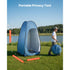 Pop up Shower Tent, Instant Portable Privacy Tent Changing Room with Hanging Bag, Ground Stakes, Ropes, Carry Bag, 190T Polyester with Silver Coating, Quick Setup, for Camping, Beach, Fishing