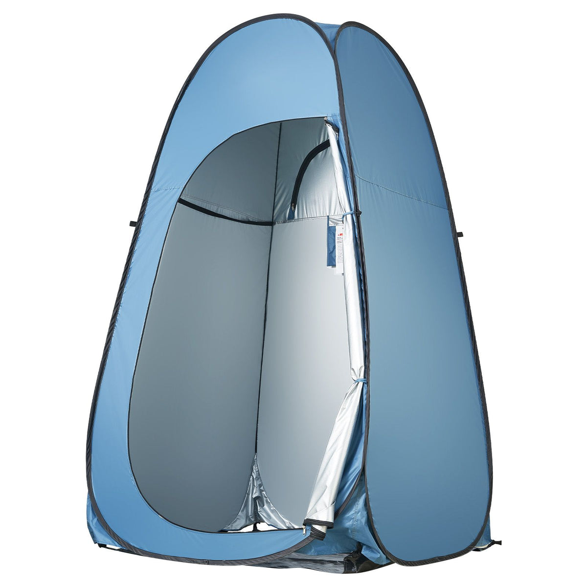 Pop up Shower Tent, Instant Portable Privacy Tent Changing Room with Hanging Bag, Ground Stakes, Ropes, Carry Bag, 190T Polyester with Silver Coating, Quick Setup, for Camping, Beach, Fishing