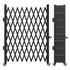 Single Folding Security Gate, 85" H x 95" W Folding Door Gate, Steel Accordion Security Gate, Flexible Expanding Security Gate, Rolling Barricade Gate, Scissor Gate/Door with Padlock