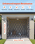 Single Folding Security Gate, 85" H x 95" W Folding Door Gate, Steel Accordion Security Gate, Flexible Expanding Security Gate, Rolling Barricade Gate, Scissor Gate/Door with Padlock