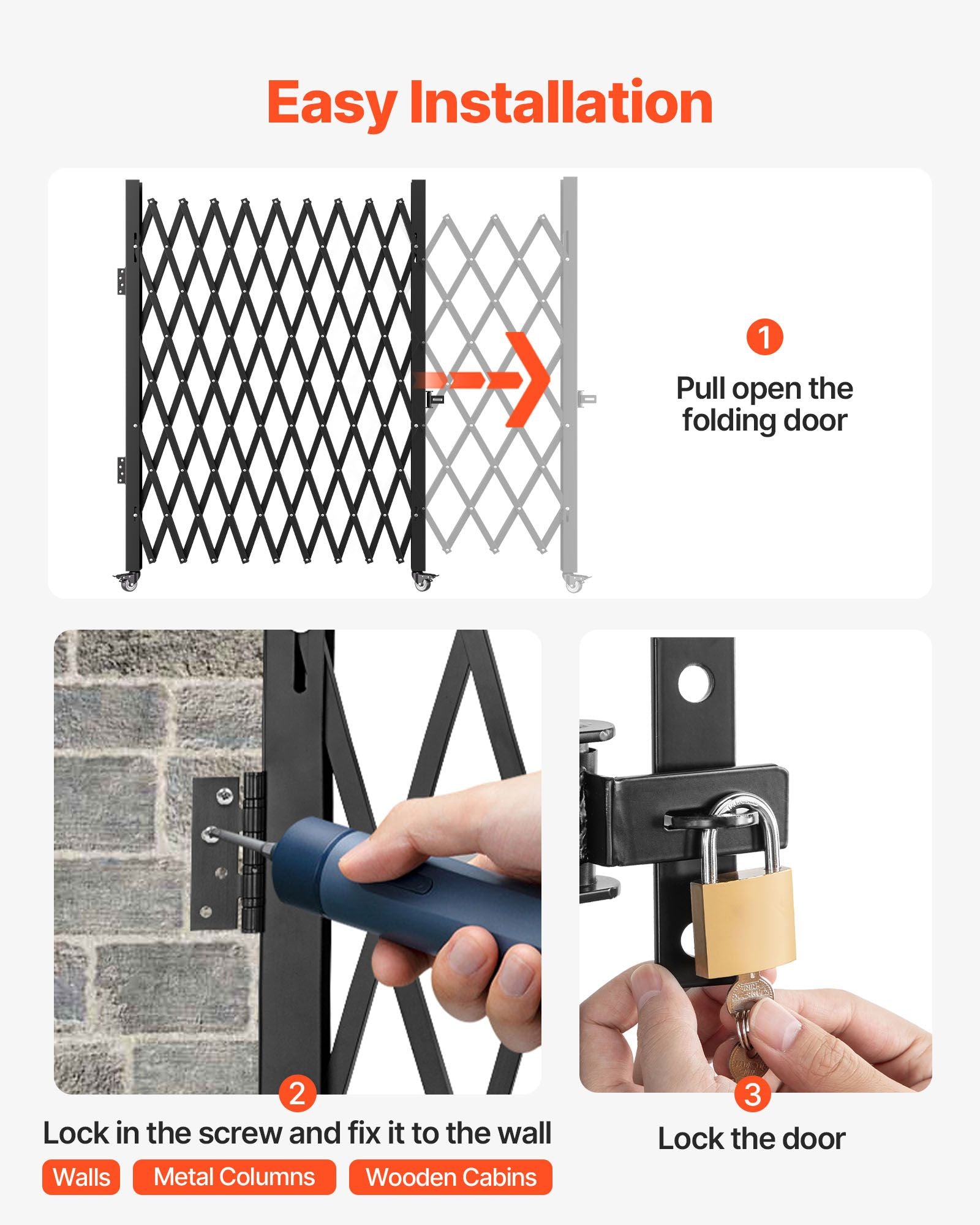 Single Folding Security Gate, 85