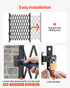 Single Folding Security Gate, 85" H x 95" W Folding Door Gate, Steel Accordion Security Gate, Flexible Expanding Security Gate, Rolling Barricade Gate, Scissor Gate/Door with Padlock