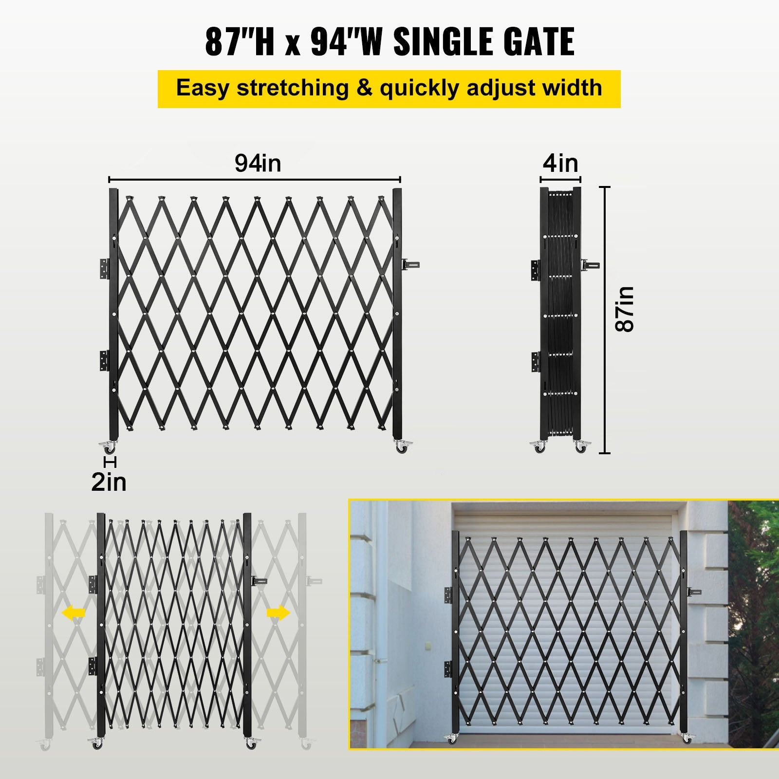 Single Folding Security Gate, 85