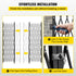 Double Folding Security Gate Folding Door Gate 5.1' H x 10.2' W Scissor Gate