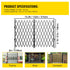 Double Folding Security Gate Folding Door Gate 5.1' H x 10.2' W Scissor Gate