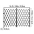Double Folding Security Gate Folding Door Gate 5.1' H x 10.2' W Scissor Gate
