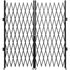 Double Folding Security Gate Folding Door Gate 5.1' H x 10.2' W Scissor Gate