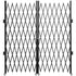 Double Folding Security Gate Folding Door Gate 5.1' H x 10.2' W Scissor Gate