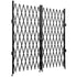 Double Folding Security Gate Folding Door Gate 5.1' H x 10.2' W Scissor Gate