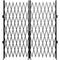 Double Folding Security Gate Folding Door Gate 5.1' H x 10.2' W Scissor Gate