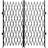 Double Folding Security Gate Folding Door Gate 5.1' H x 10.2' W Scissor Gate